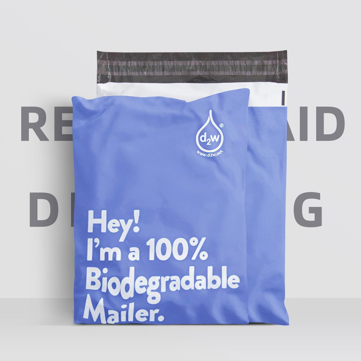 10"x13" Blue Biodegradable Poly Mailers Tear-Proof Polyethylene Shipping Bags