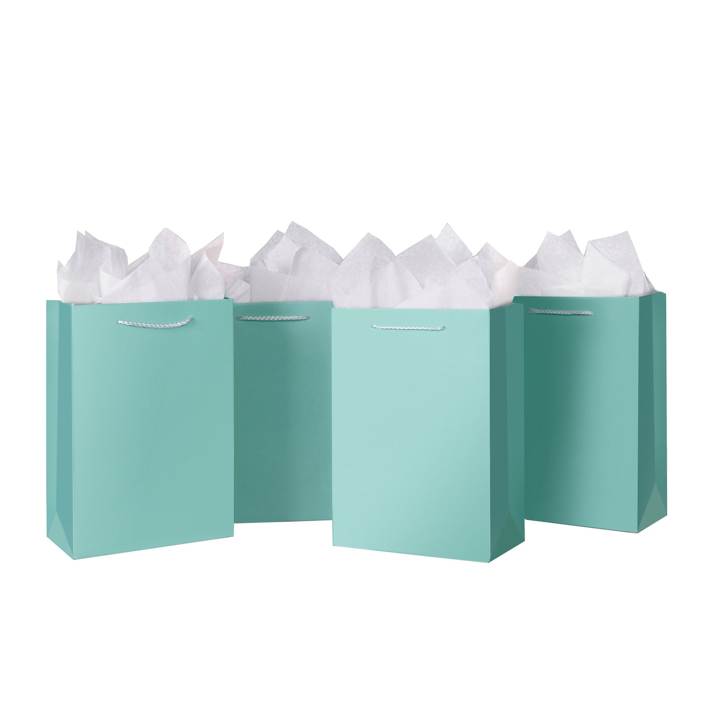 10 Pack Luxury Turquoise Gift Bags with Tissue Paper