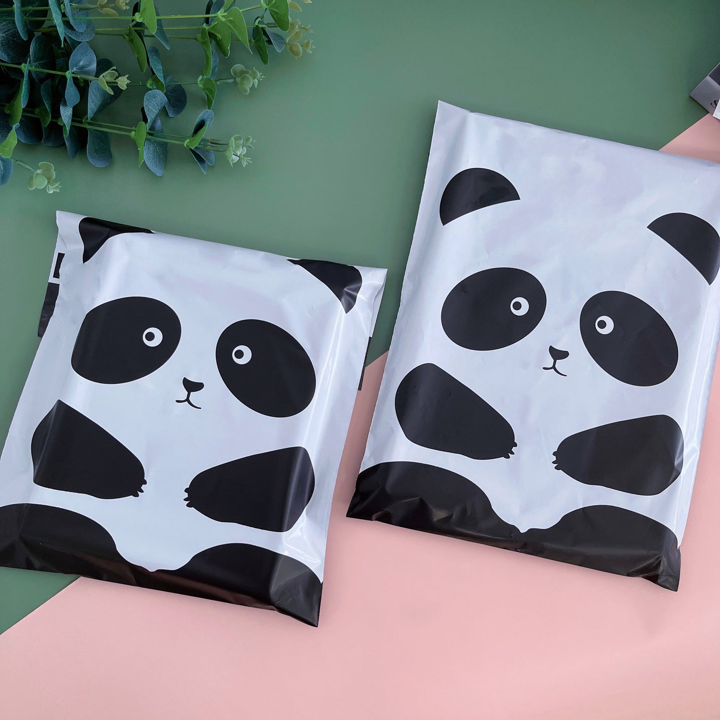 10"x13" Panda Poly Mailers Tear-Proof Polyethylene Shipping Bags