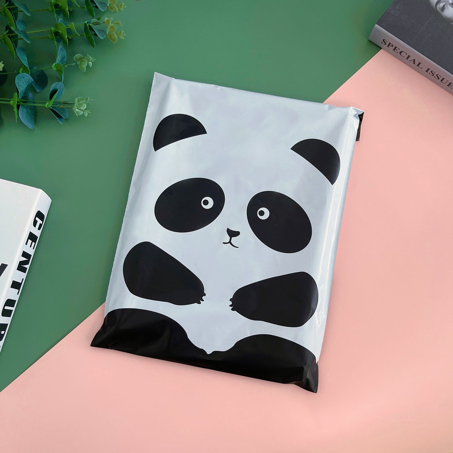 10"x13" Panda Poly Mailers Tear-Proof Polyethylene Shipping Bags