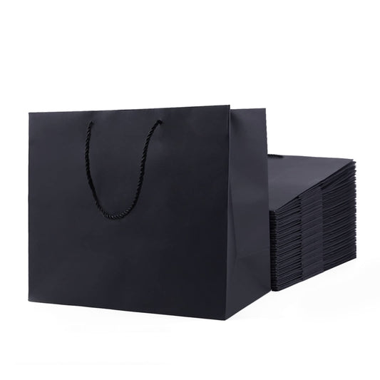 10 Pack Large Black Gift Bags