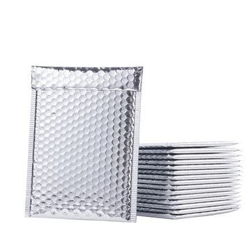 20 Pack Metallic Sliver Waterproof Bubble Mailers