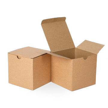 100 Pack Kraft Paper Boxes with Lids