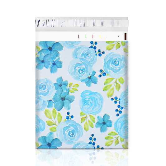 10"x13" Blue Rose Poly Mailers Sacs d'expédition en polyéthylène indéchirable