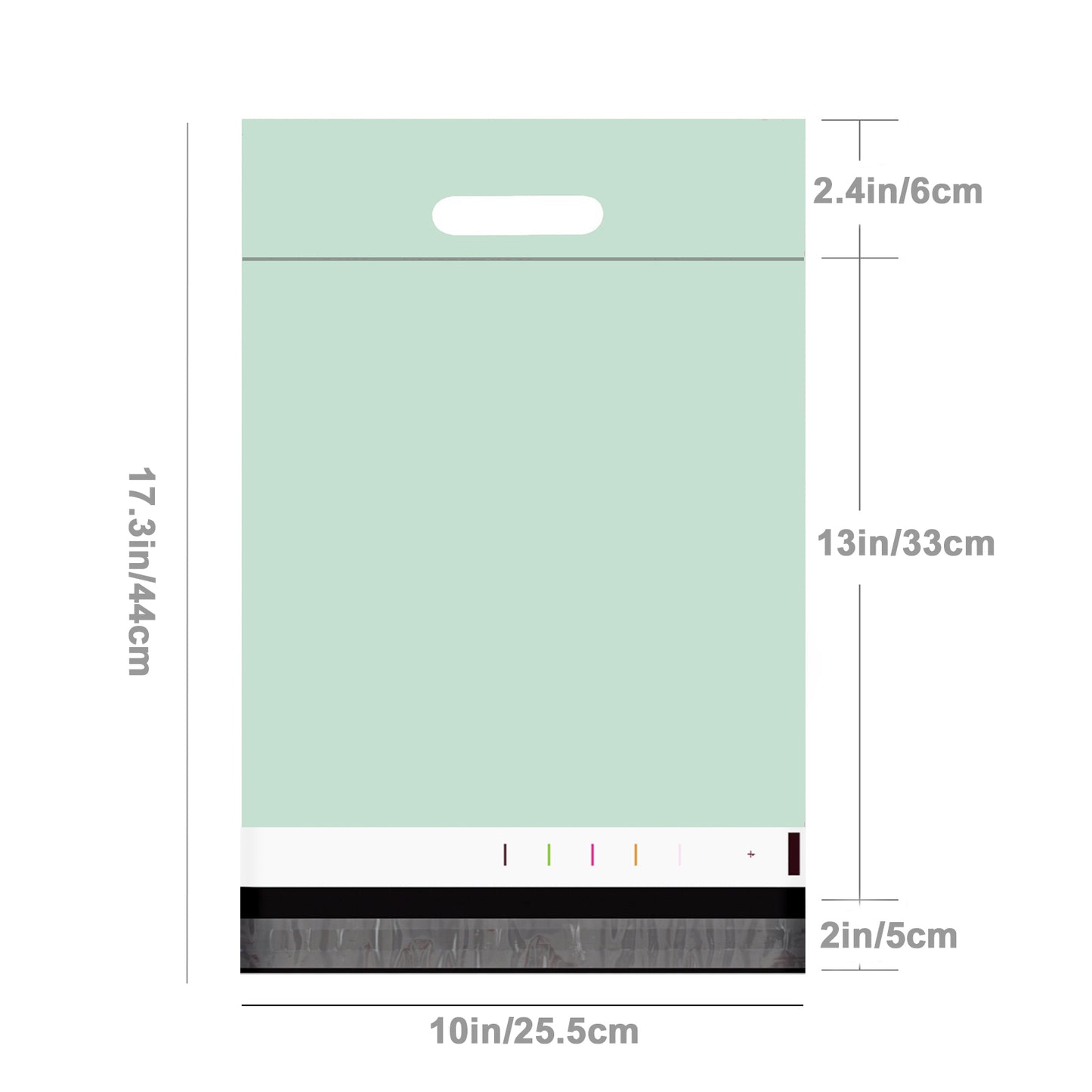 10"x13" 100% Biodegradable Green Thank You Mailers with Handles Tear-Proof Polyethylene Shipping Bags